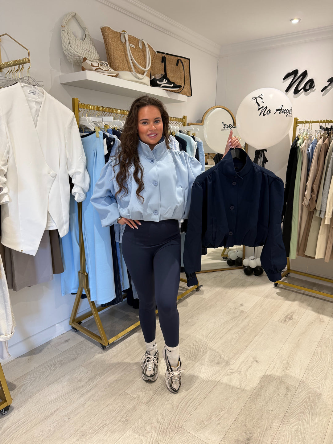 Funnel Neck Button Up Balloon Style Jacket (8 Colours)