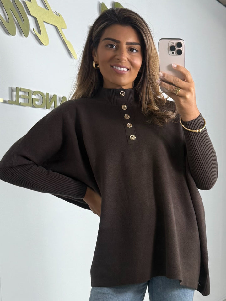 Turtle Neck Batwing Style Jumper (3 Colours)