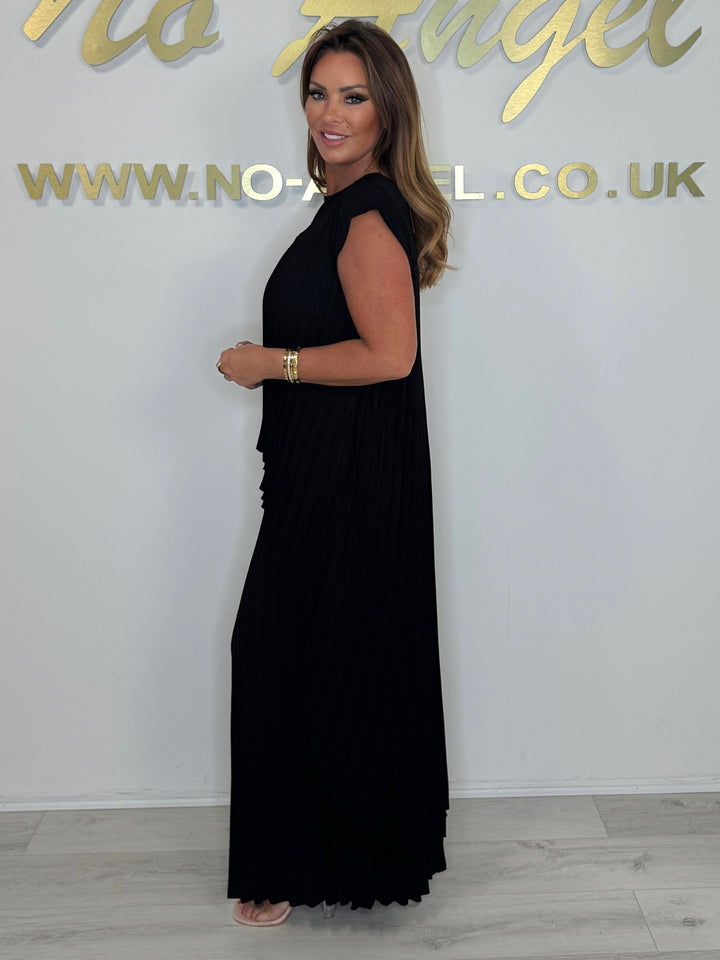 Pleated High Low Top & Trouser Co-ord (5 Colours)