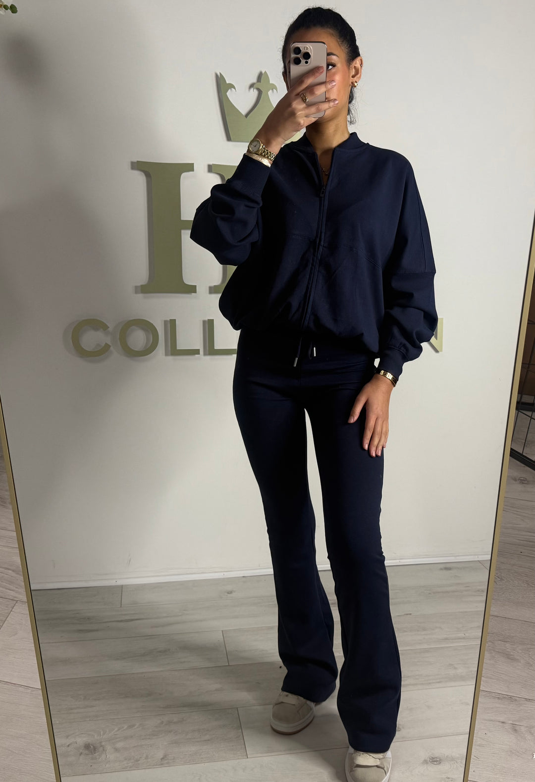 Bomber Jacket Flared Leg Tracksuit (3 Colours)