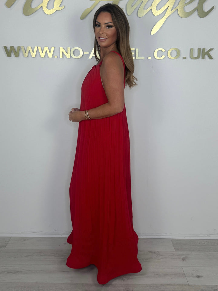 Spaghetti Strap Pleated Maxi Dress (5 Colours)