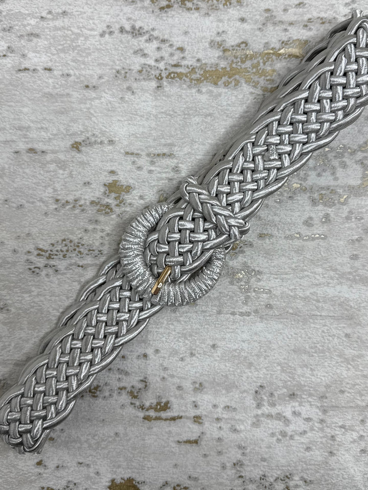 Plaited Round Buckle Belt (2 Colours)
