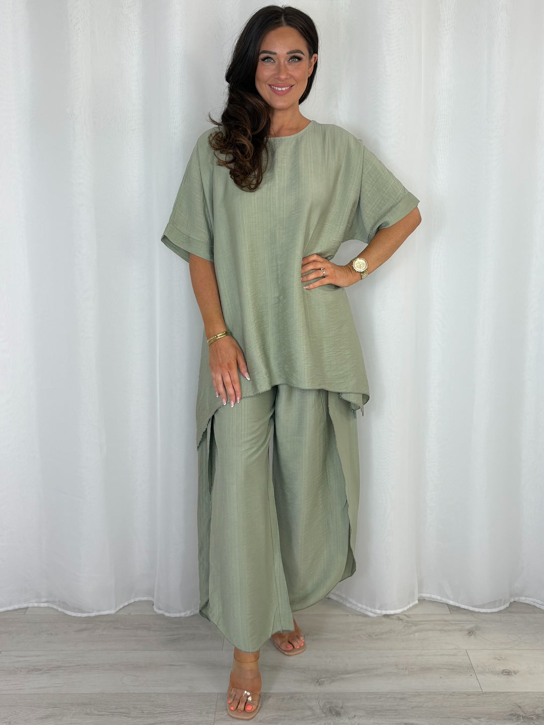 Oversized Top And Split Trouser Co-Ord (8 Colours)