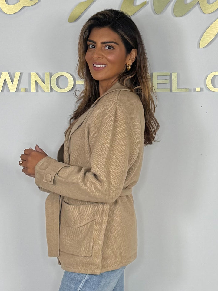 Thick Knit Collared Belted Cardigan (3 Colours)