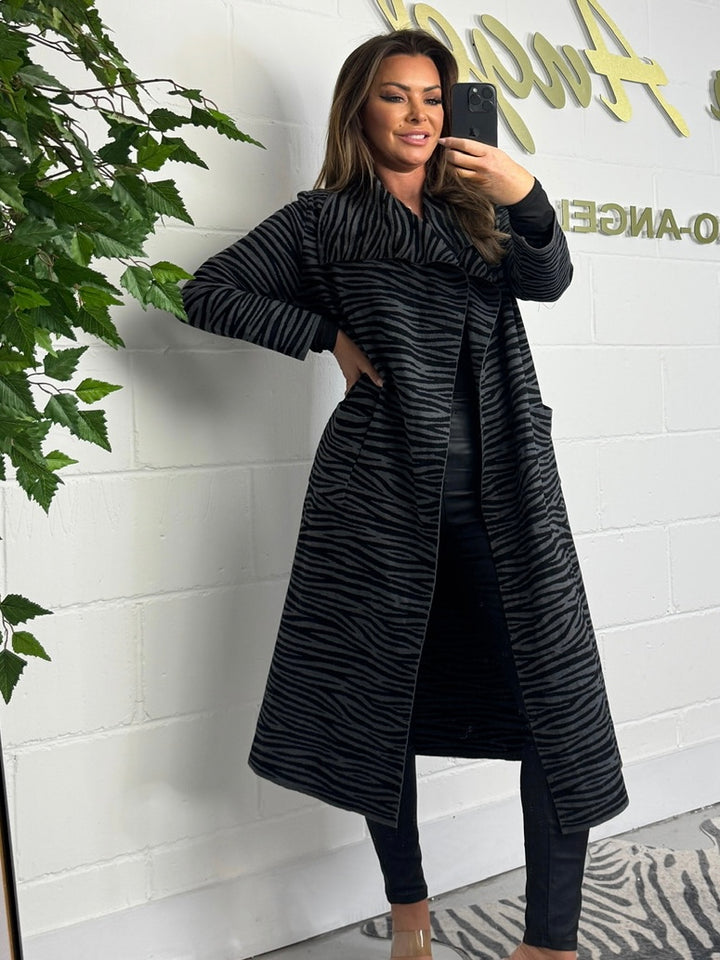 Zebra Waterfall Cardigan