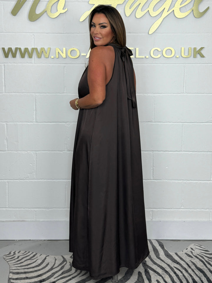 High Neck Tie Back Maxi Dress (6 Colours)