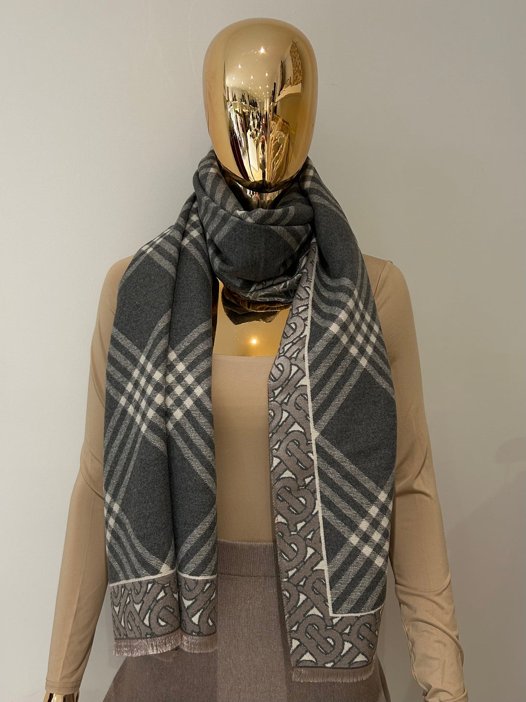 Checked Frayed Edge Scarf (2 Colours)