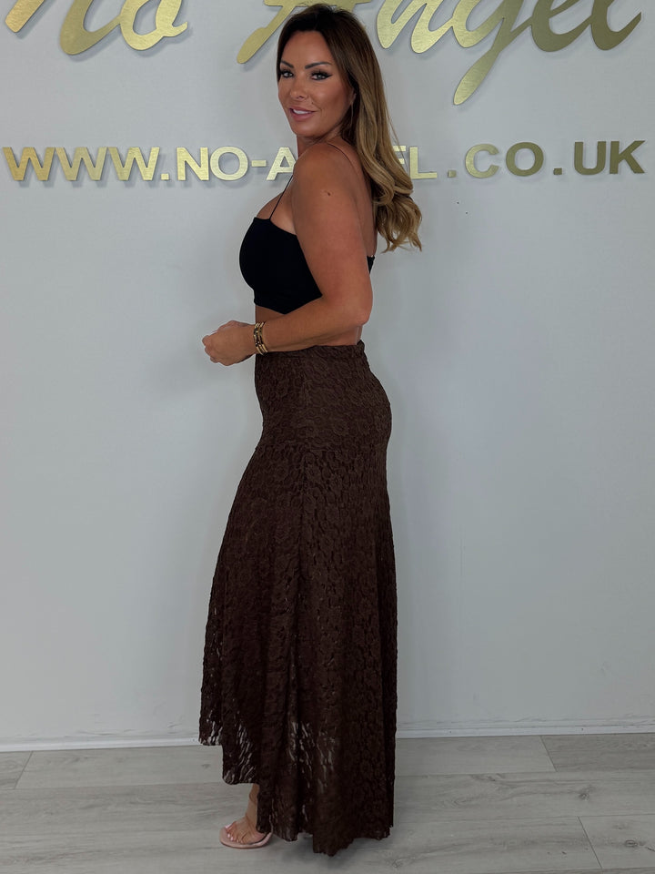 Lace Floaty Maxi Skirt (4 Colours)