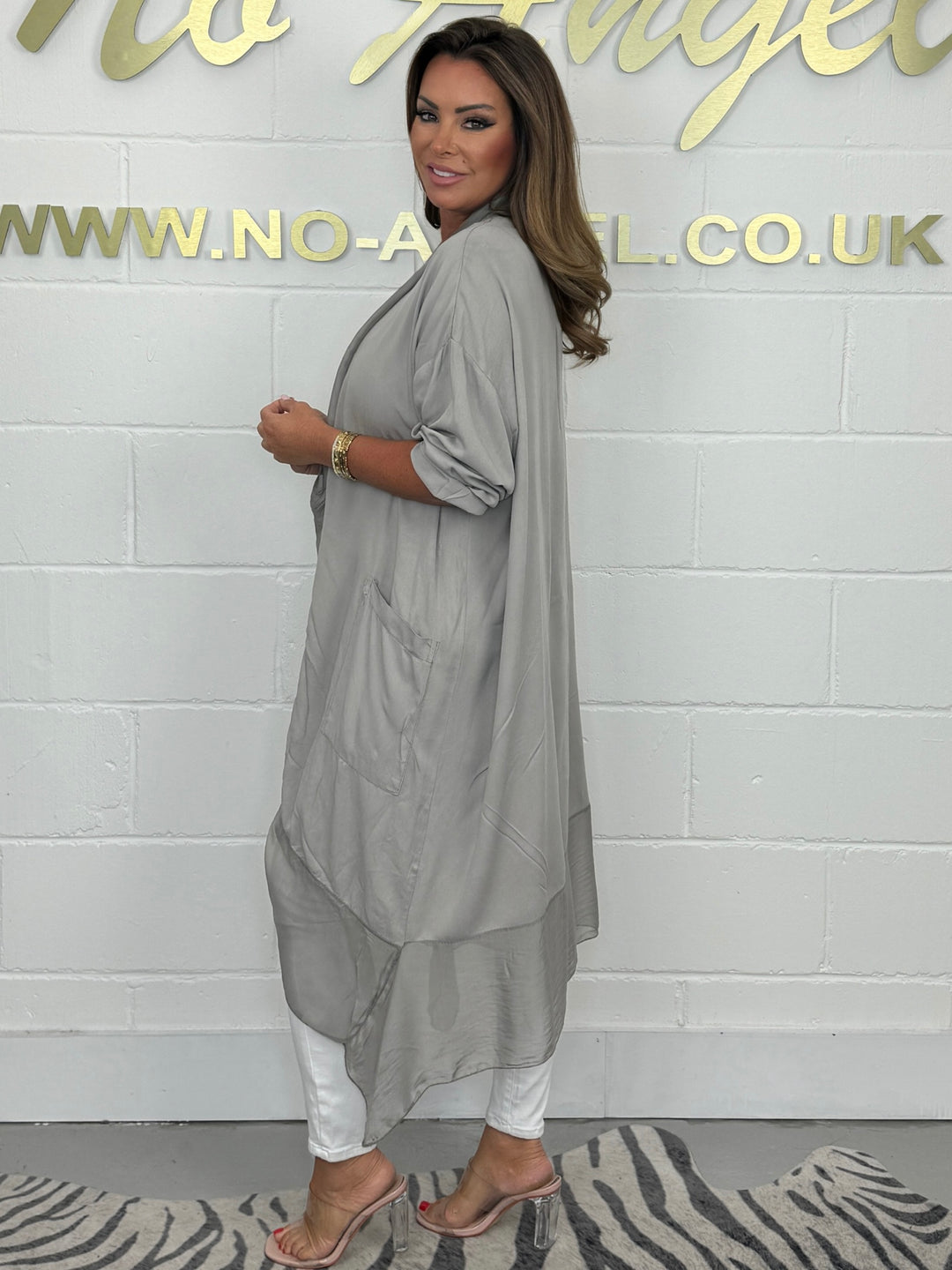 Crossover Drape Silk Mix Top