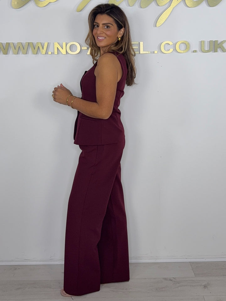 Button Up Tailored Straight Leg Trousers (2 Colours)