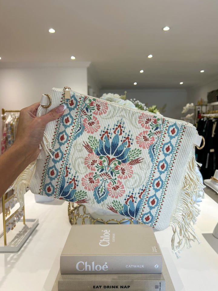Paisley Tassel Detail Clutch Bag (2 Colours)