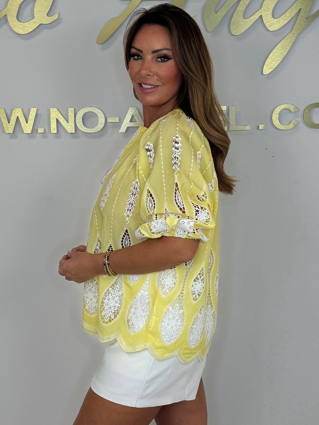 Round Neck Tassel Front Embroidered Blouse (3 Colours)