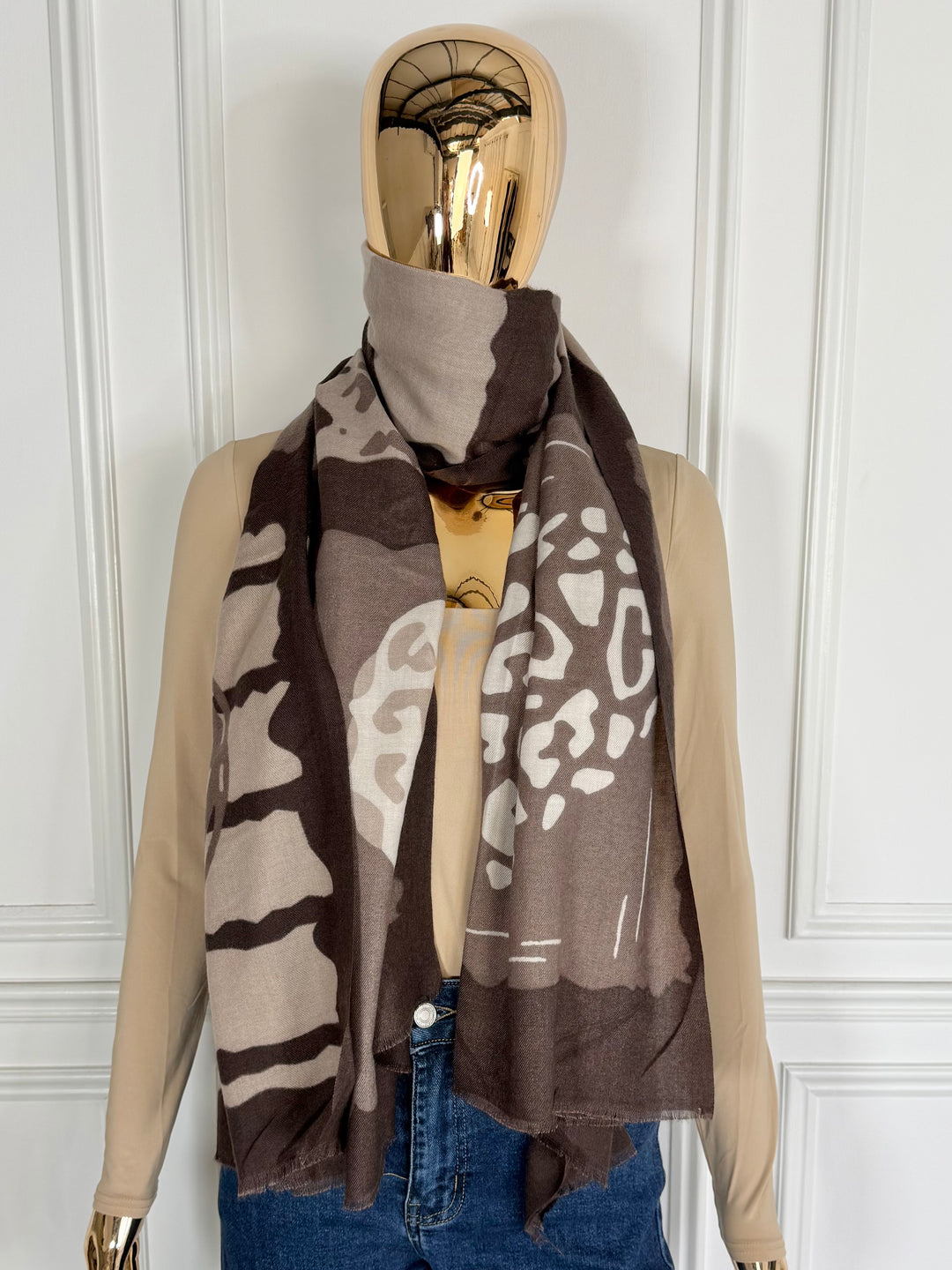 Multi-way Leopard Print Scarf