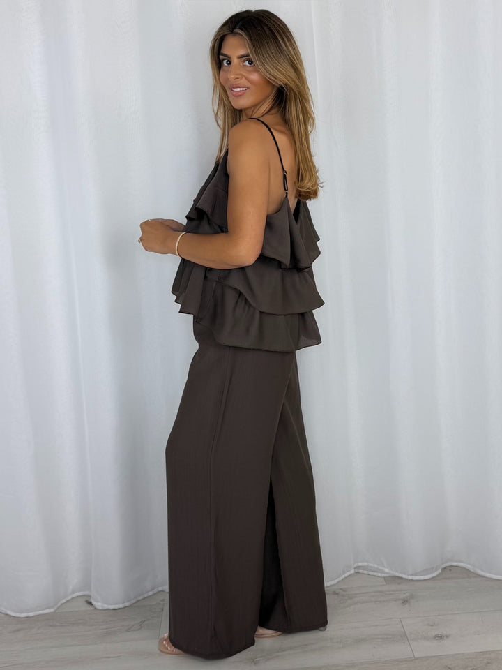 Frill Top And Trouser Co-Ord (3 Colours)