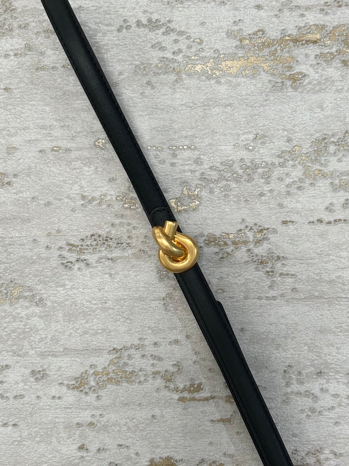 Gold Knot Faux Leather Belt (3 Colours)