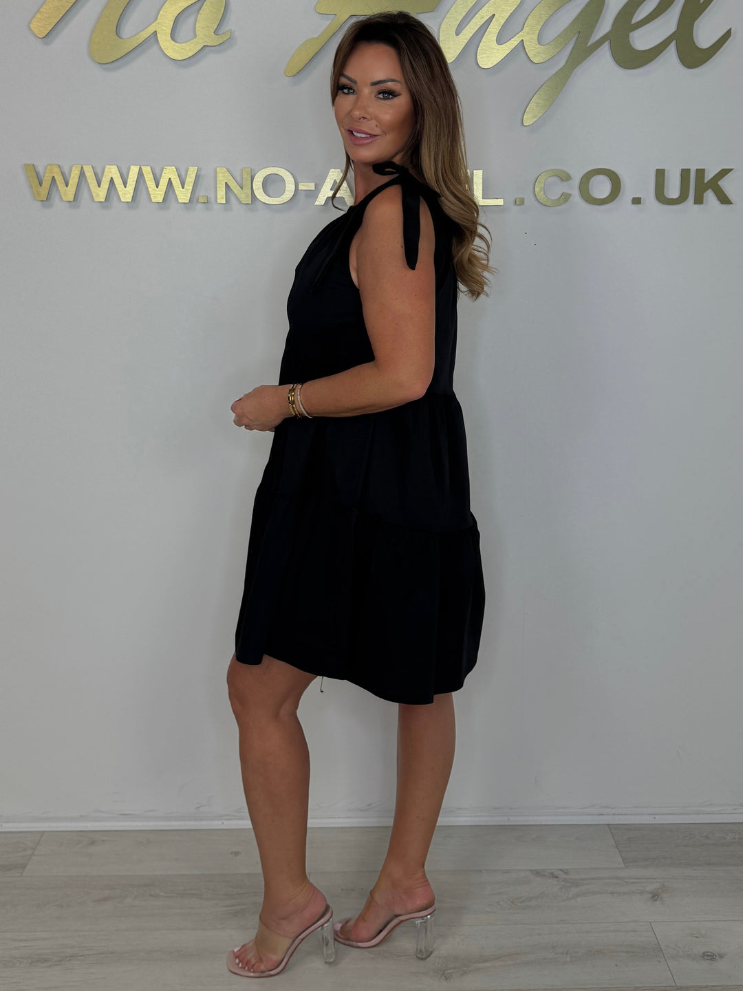 Tie Shoulder Tiered Mini Dress (7 Colours)