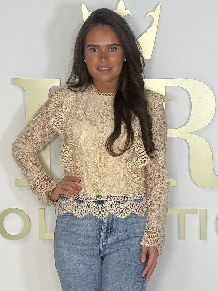 Floral Lace Long Sleeve Top (4 Colours)