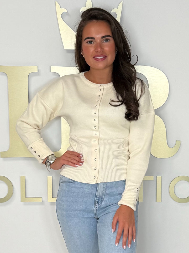 Soft Knit Button Up Ribbed Bottom Cardigan (5 Colours)