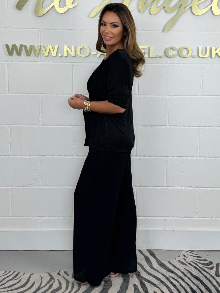 Tie Side Long Sleeve Top And Trouser Co -ord ( 5 Colours )