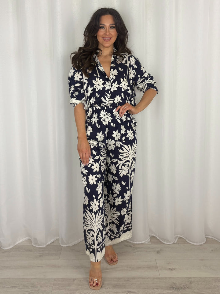 Floral Print Button Up Shirt & Trouser Co-Ord (6 Colours)