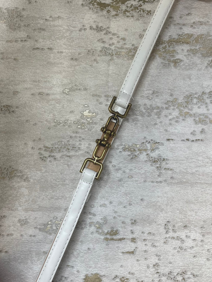 Gold Hinge Faux Leather Belt (4 Colours)