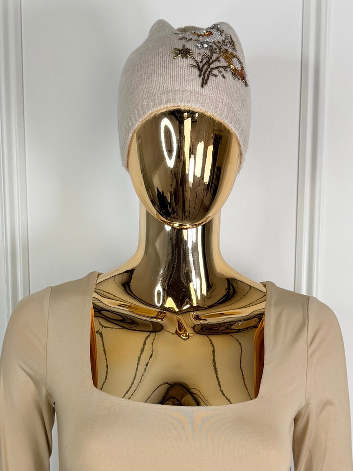 Embellished Beenie Hat (4 Colours)