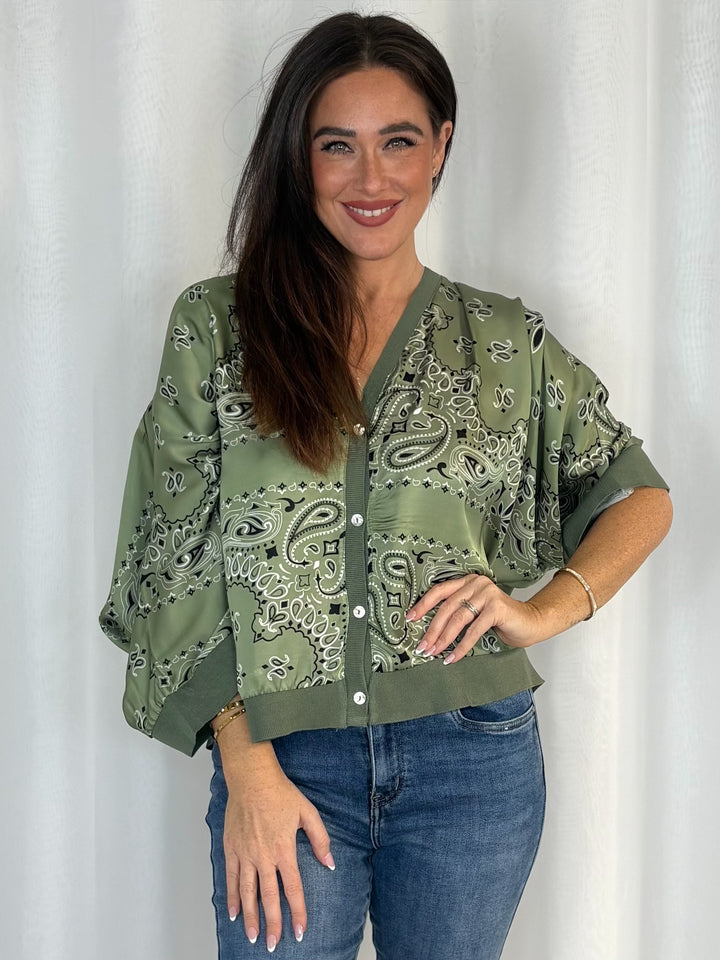 Paisley Button Up Top (5 Colours)