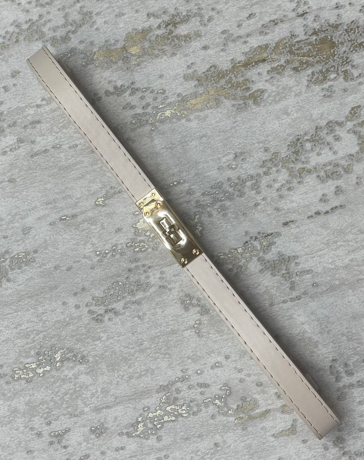 Gold Buckle Faux Leather Belt (3 Colours)