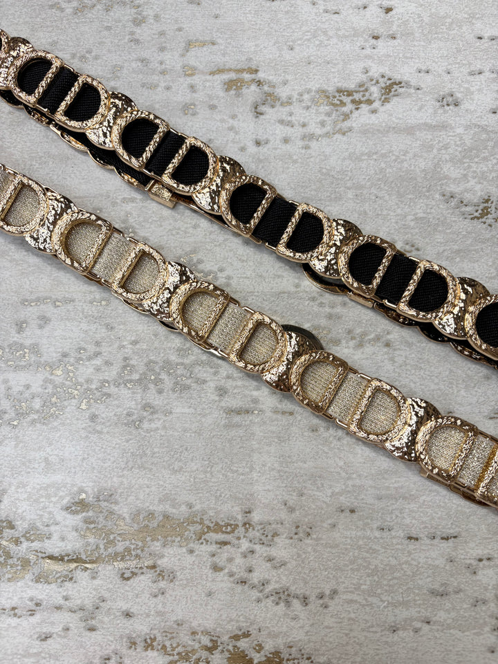 Gold Half Moon Elastic Belt (2 Colours)