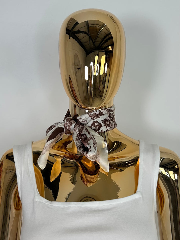 Tree/Animal Pattern Square Neck Scarf (2 Colours)