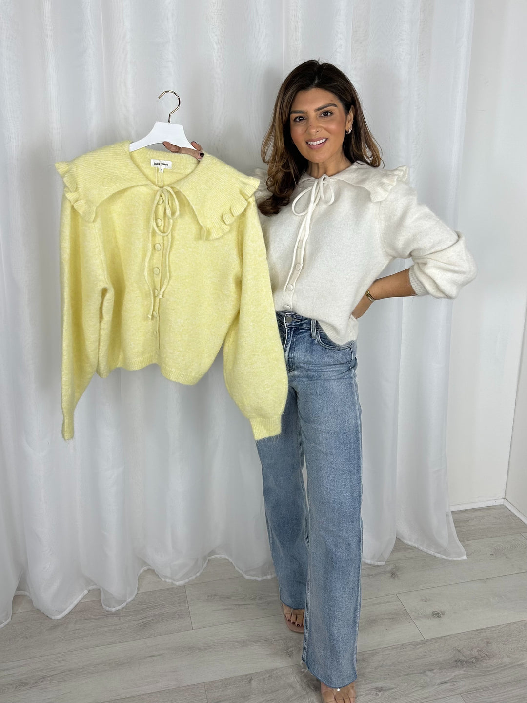 Soft Knit Frill Cardigan (2 Colours)