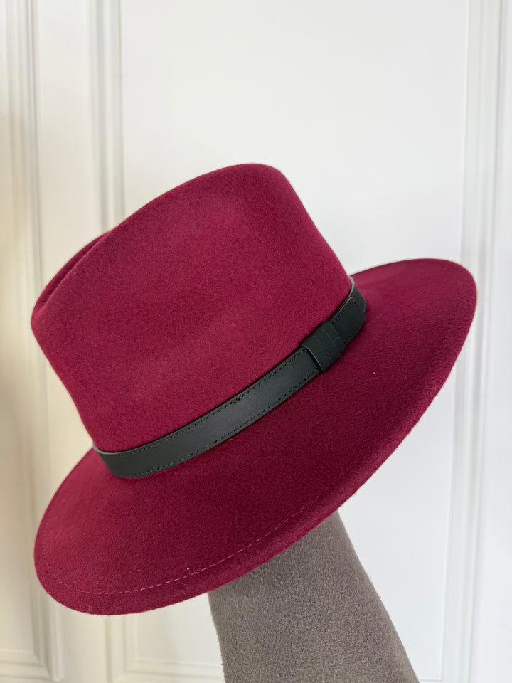 Thin Leather Strap Fedora Hat (7 Colours)