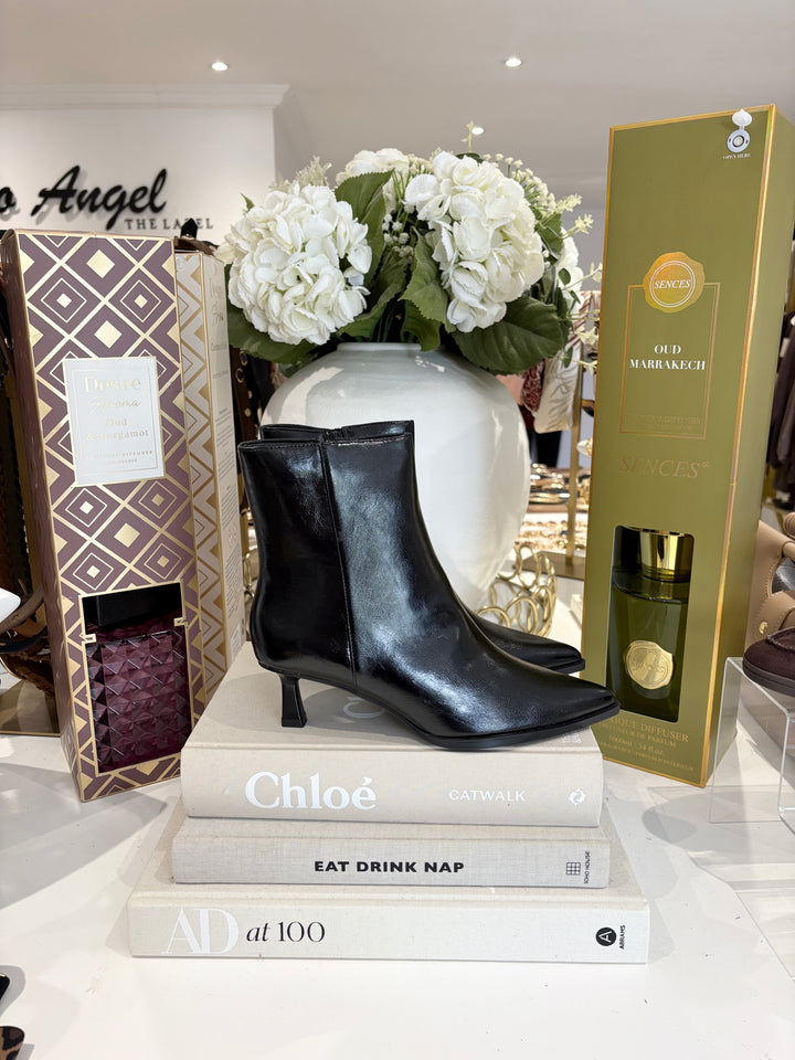 Black Leather Ankle Boot