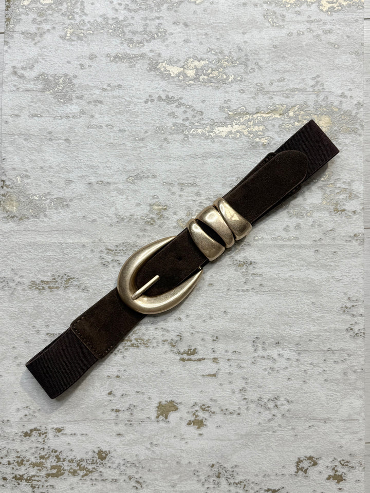 Three Links Gold Buckle Belt (5 Colours)