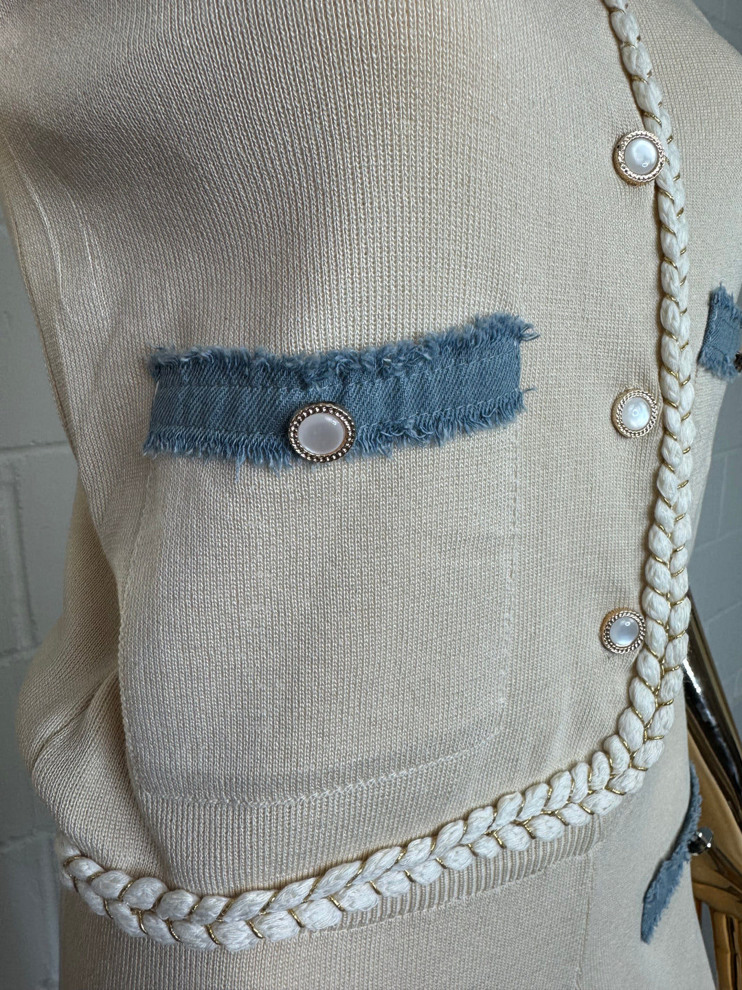 Plaited Trim Waistcoat & Trouser Co-ord (2 Colours)