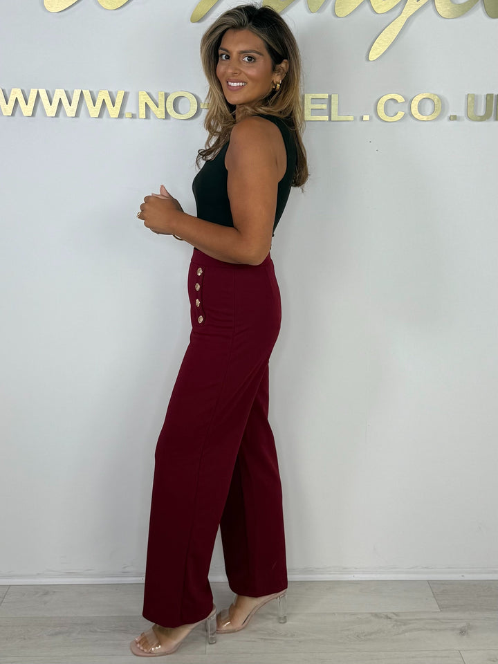 Gold Hammered Straight Leg Trousers (4 Colours)