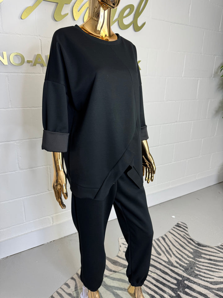 Cross Front Detail Cuffed Tracksuit ( 7 Colour)