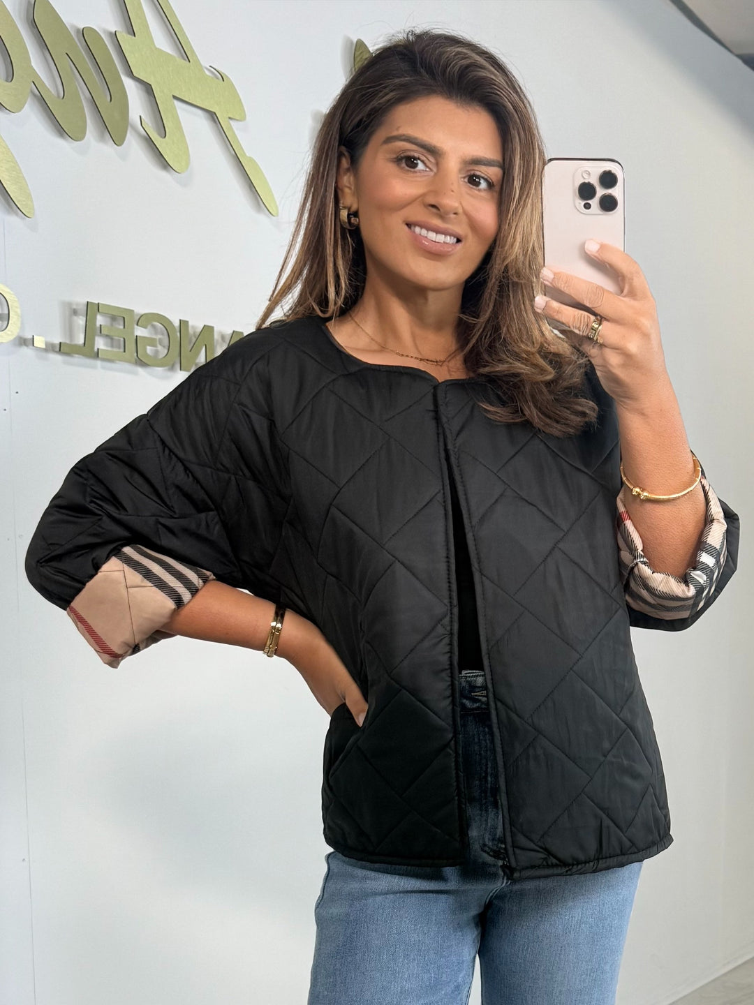 Round Neck Quilted Puffer Designer Inspired Lined Jacket (2 Colours)