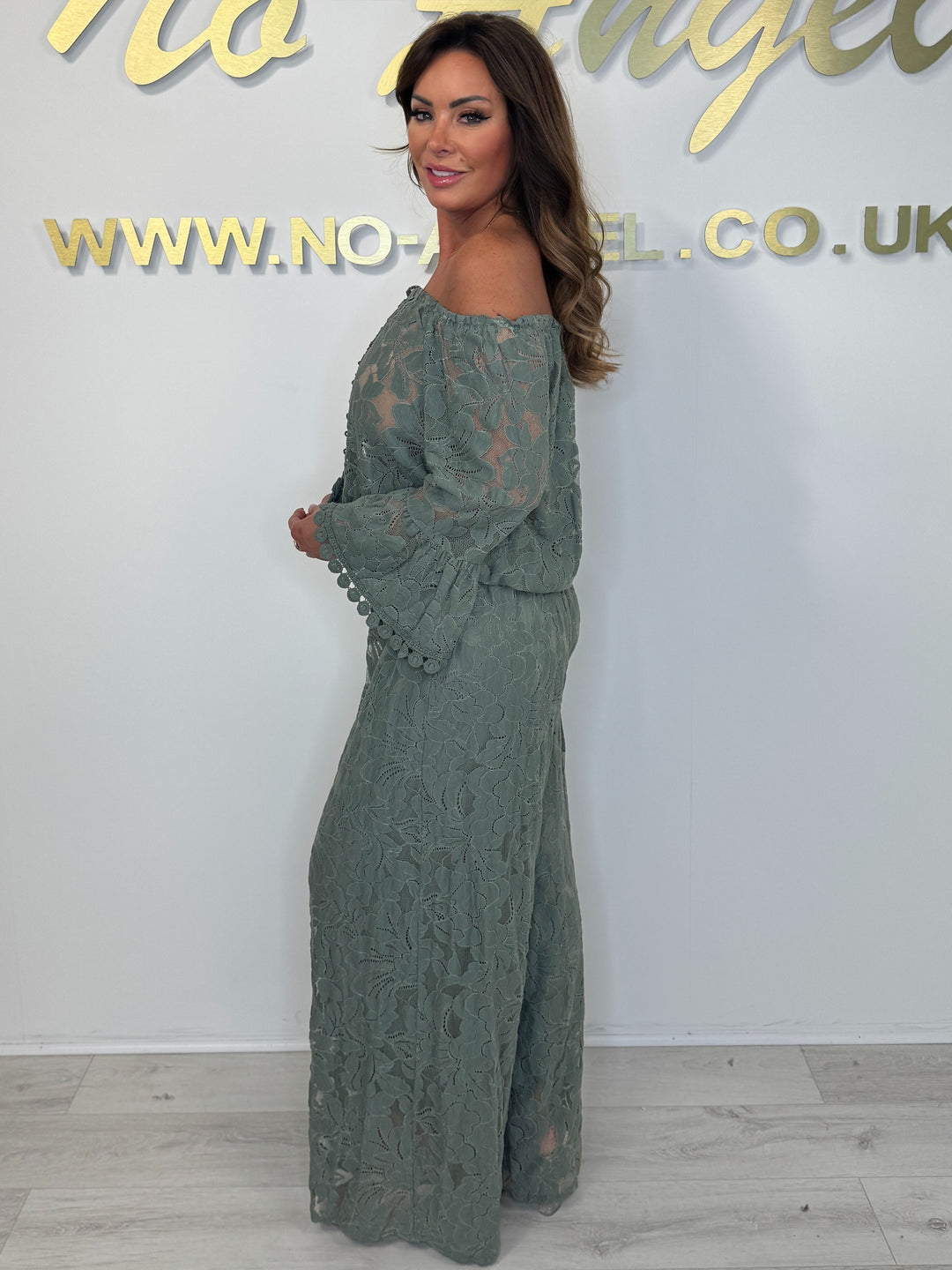 Lace Bardot Elasticated Waist Jumpsuit (5 Colours)