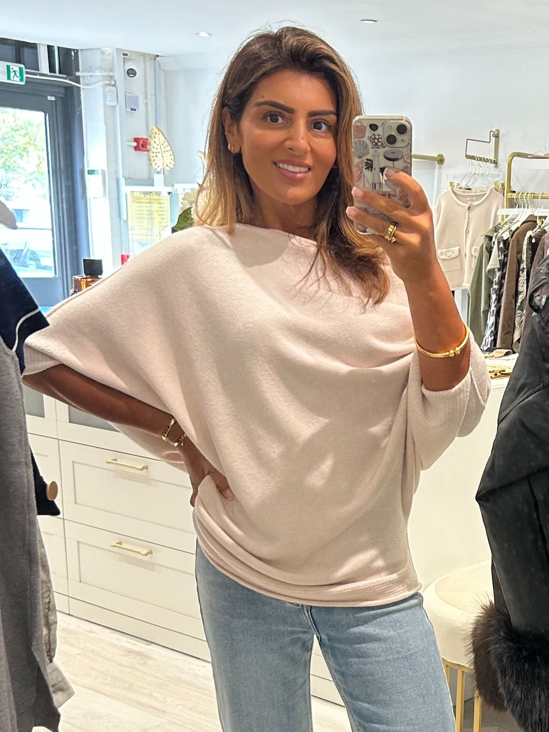 Soft Knit Slash Neck Asymmetric Oversized Jumper (7 Colours)