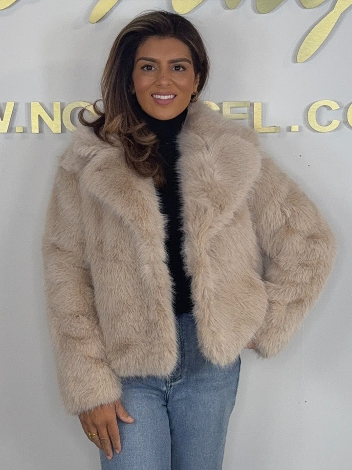 Faux Fur Collared Coat (2 Colours)