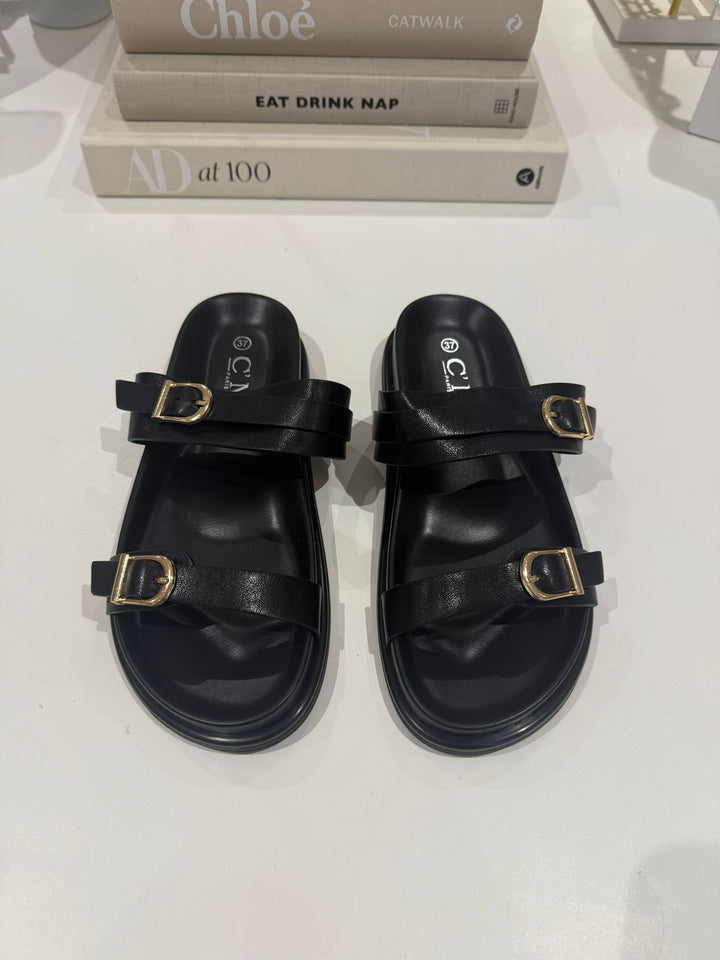 Double Buckle Sandal (3 Colours)