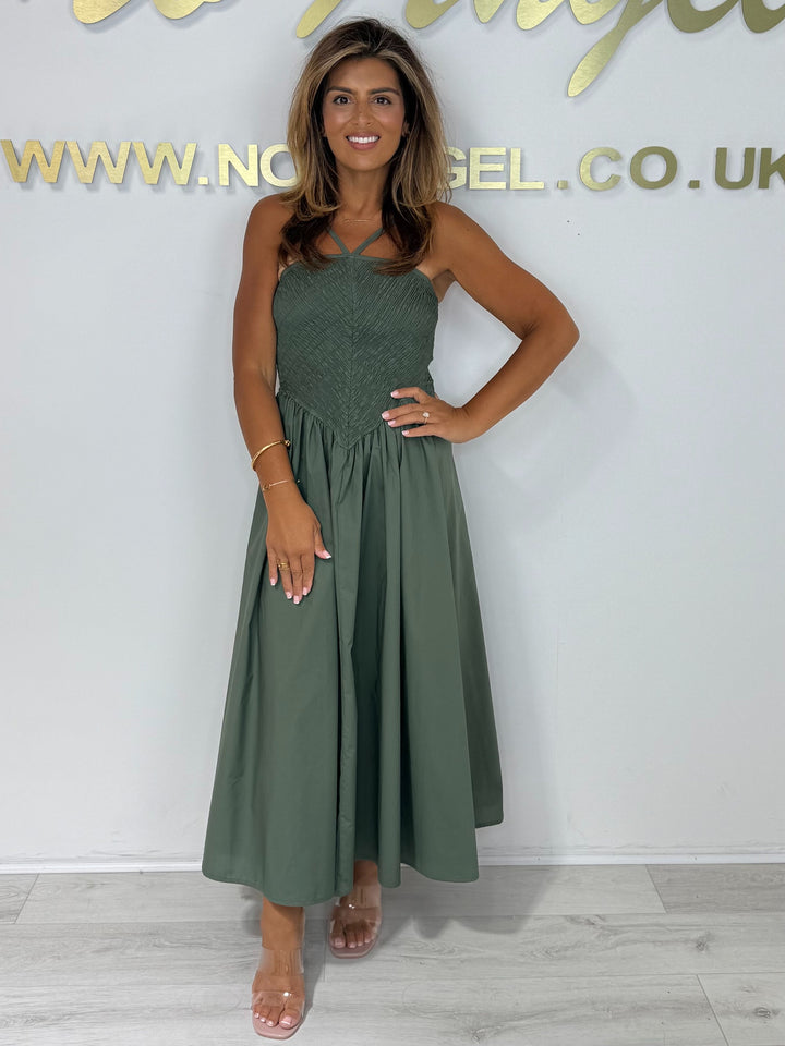 Elasticated Top Puff Skirt Maxi Dress (5 Colours)