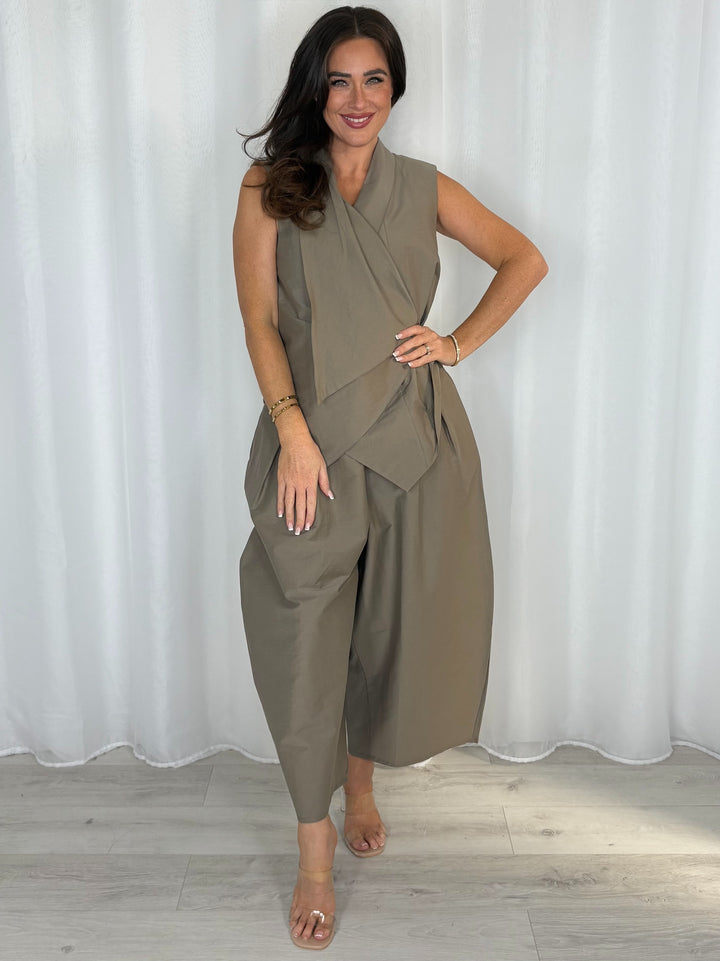 Sleeveless Waistcoat Jacket And Trouser Co-Ord