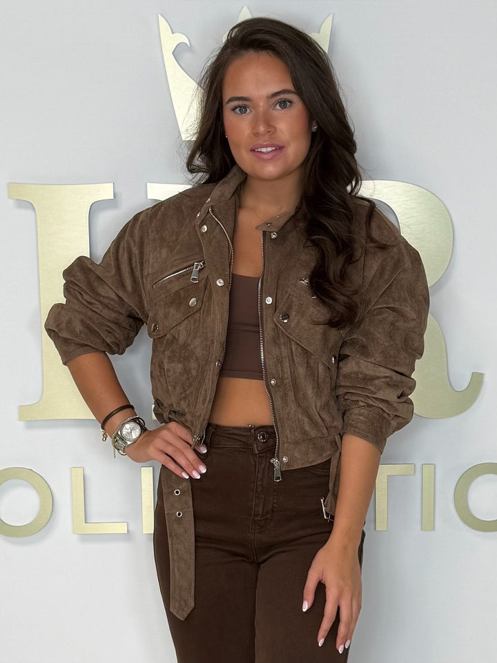 Suedette Bomber Jacket