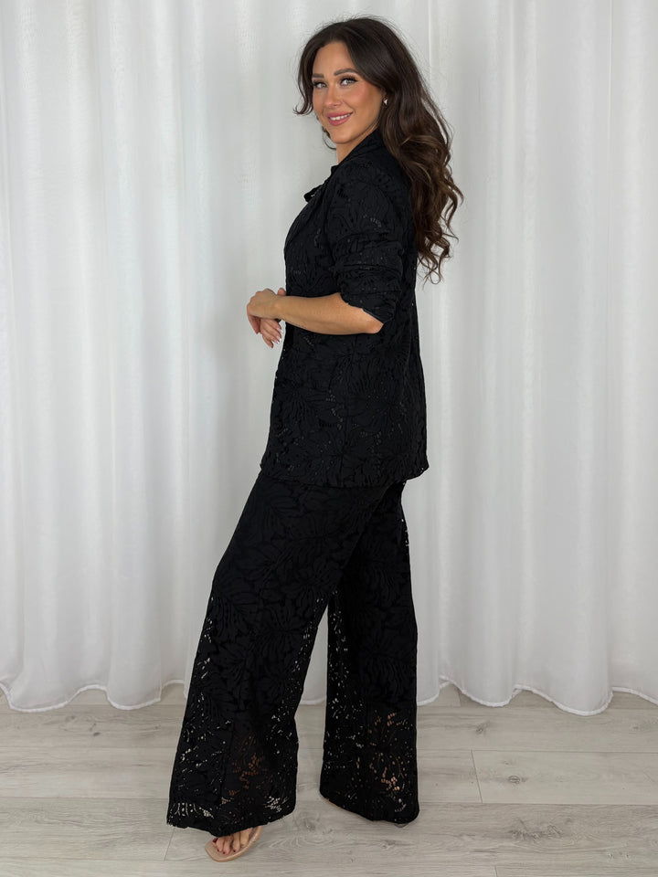 Floral Lace Tailored Blazer & Trouser Co-Ord (3 Colours)