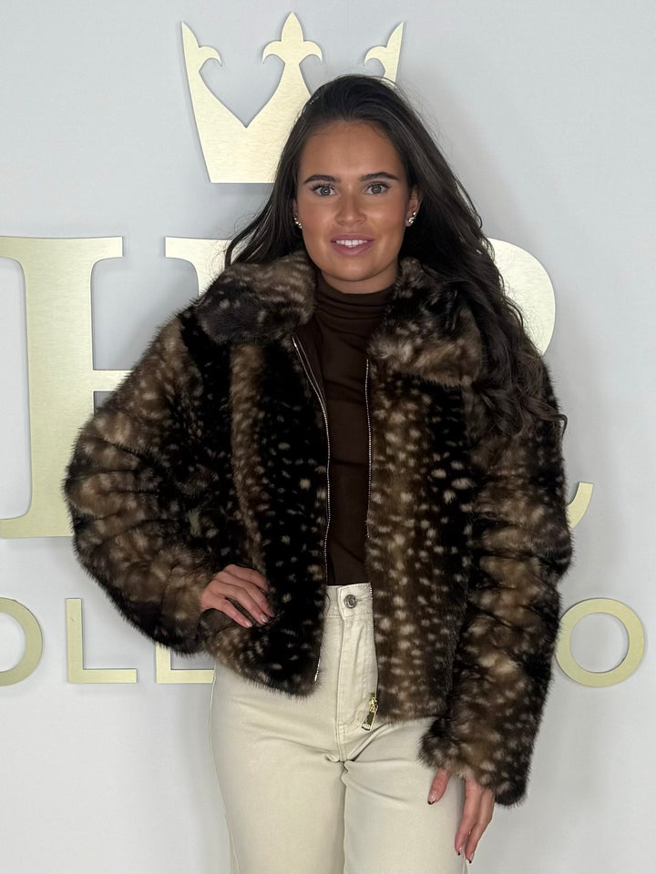 Bambi collared faux fur jacket