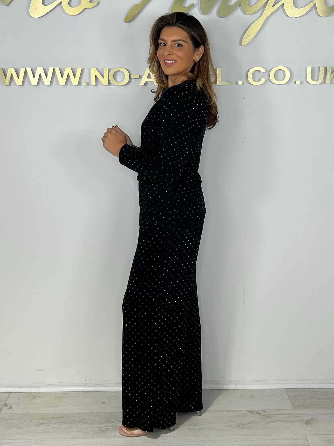 Black Sparkle Gold Buckle Tie Co-Ord (2 Colours)