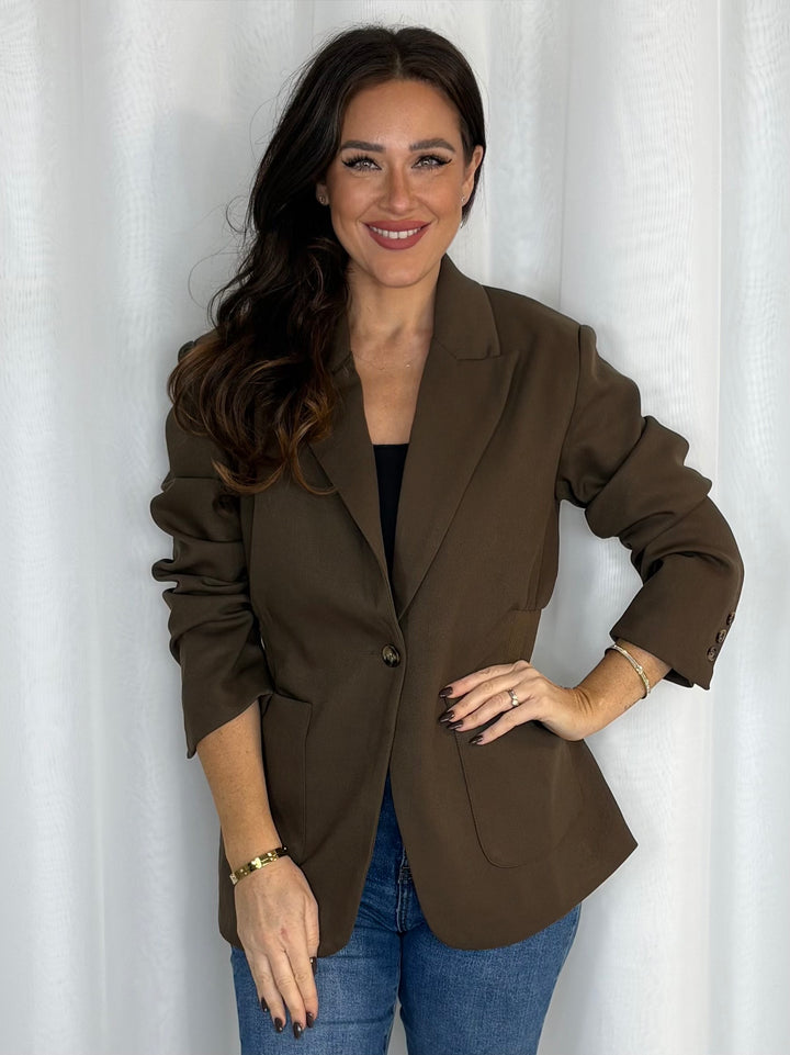 Tailored Blazer With Cinched Waist