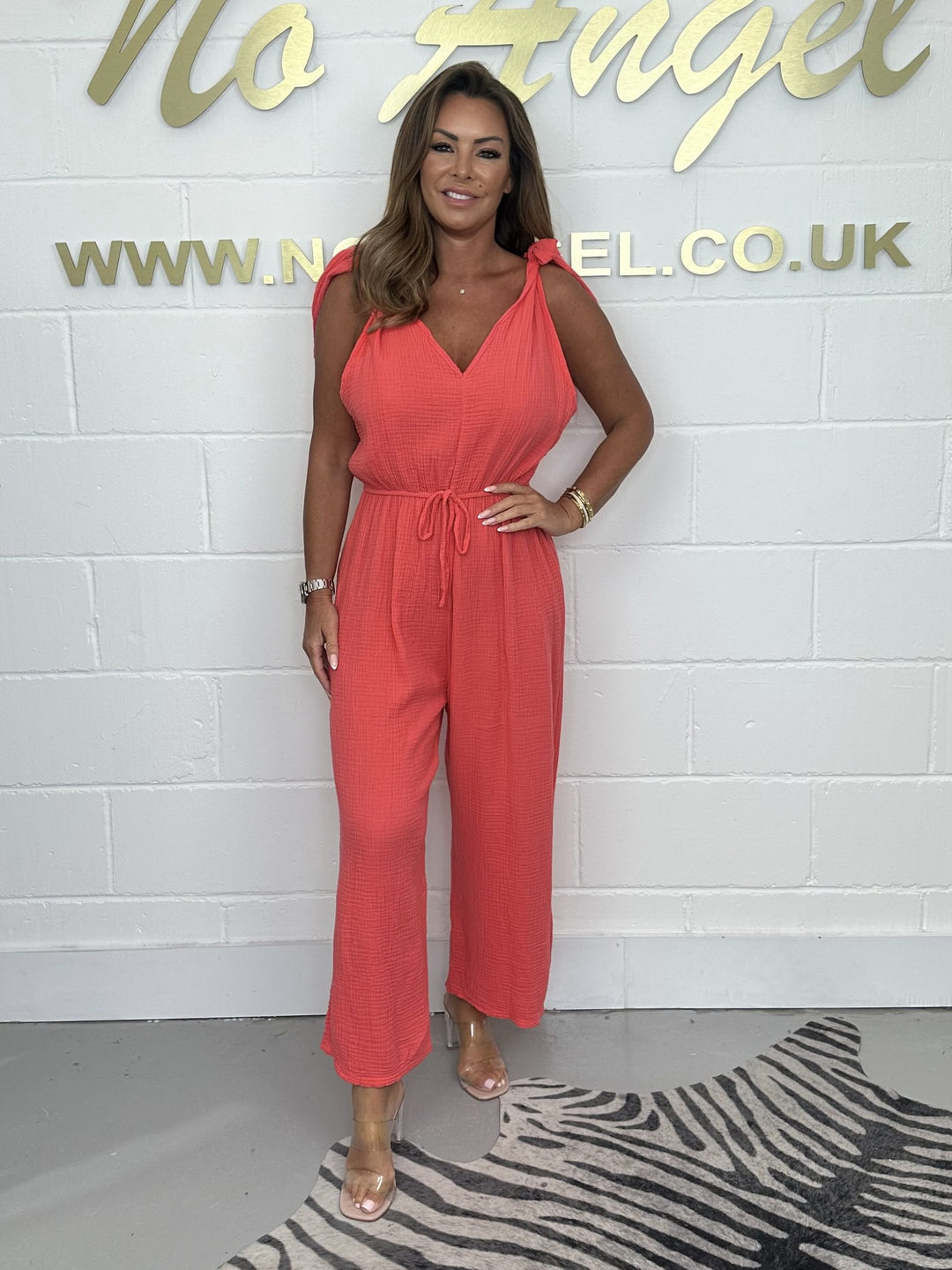 Cheesecloth Tie Shoulder Jumpsuit ( 2 colours)